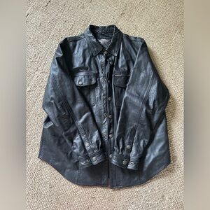 VINTAGE Harley Leather Shacket